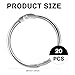 20 Pcs Binder Rings Book Rings Binder Rings 1.5 Inch Binder Ring Ring Clips for Index Cards Metal Rings for Crafts Loose Leaf Binder Rings Metal Ring for School Office