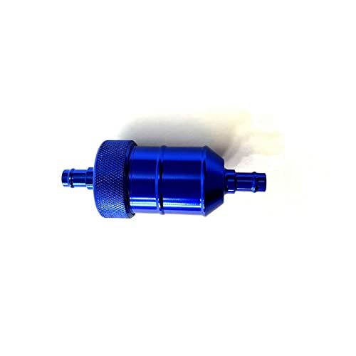 In-line Aluminum Fuel Filter - 1/4\" OD & .14\" ID - BLUE - Fits Scooters, Motorcycles, ATVs, Dirt Bikes, Go Karts, Dune Buggies, & More! [4021] - Thumbnail 4