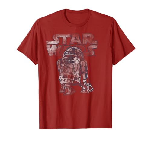 Camiseta Estampada de Estilo Vintage Star Wars R2-D2 C2 Camiseta