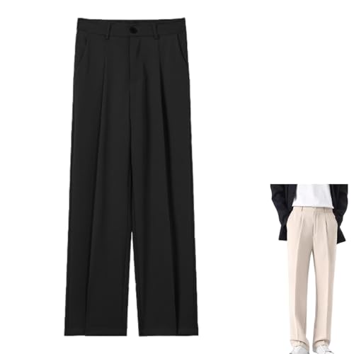 Denimblack Pants for Men, Super Stretch Ice Silk Comfort Everyday Pants, Slim Fit Lightweight Straight with Pockets