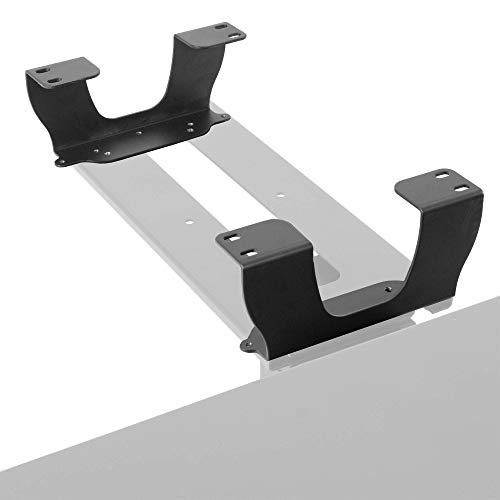 VIVO Steel Dual Spacer Brackets for Under Desk Keyboard and Mouse Slider Tray | Height Track Spacer Mount Fitting Desk Frames up to 3.2 inches (MOUNT-SPACER01)