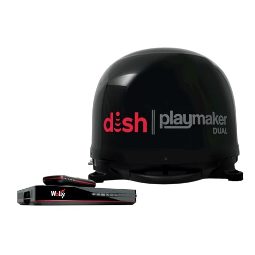 Winegard PL-8035R Black Dish Playmaker HD Satellite Antenna with Dual Receiver Capability, DVR Ready, Fully-Automatic, and Portable for RV, Camper, and Tailgating