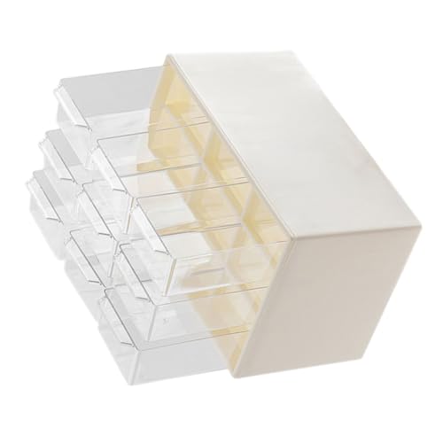 Boîte de rangement plastique blanche à tiroirs stables pour organiser le bureau - 2