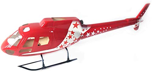 Flight Model RC Helicopter AS350 Ecureuil Helicopter Pre-Painted Fuselage for 450 Size Helicopters.Suitable for Almost All 450 Size(325mm Rotor Blade) Helicopters