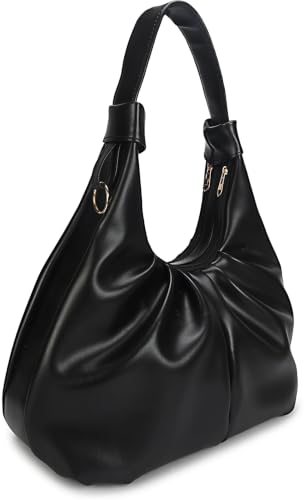 Image of Crossbody Bag for Women, Black Tone Shoulder Handbag for Women, Grain Texture with Inner Padded Pocket Handbag