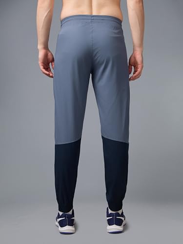 Image of TECHNOSPORT Mens Woven Regular Fit Activewear Joggers for Running, Gym, Sports and Regular Use Stretchable, Colorblock and Antimicrobial
