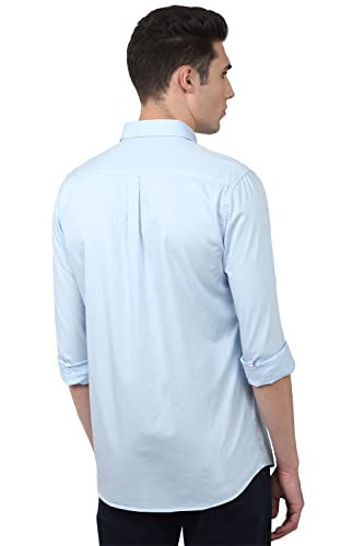 Image of Van Heusen Solid Casual Shirt for Men| Premium Cotton| Full Sleeves| Regular Fit |Breathable Fabric |