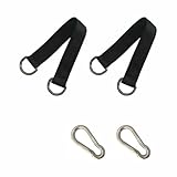 Cinghia in nylon ad alta resistenza e ganci in acciaio di alta qualità: realizzate in nylon resistente all'abrasione e ganci in acciaio inossidabile antiruggine, queste cinghie per amaca da esterno offrono una resistenza alla trazione superiore e resistenza alla corrosione. Sostengono in modo affidabile carichi pesanti in varie condizioni esterne per una sicurezza a lungo termine