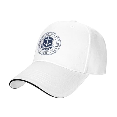 Uri University of Rhode Island Rams Sandwich Cap Unisex Classic Baseball Capunisex Adjustable Casquette Dad Hat White