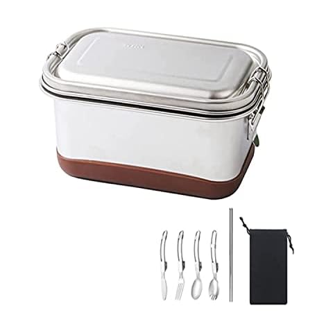 WenQin Caja Bento 304 Fiambrera Sellada de Acero Inoxidable Cover