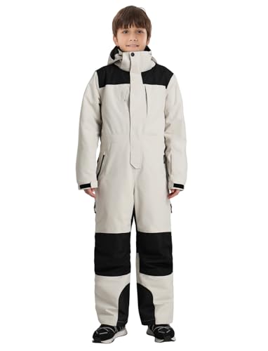 Image of GSOU SNOW Kids Snow Suit One Piece Ski Suit Boys Girls Snowboard Jumpsuits Waterproof Youth Snowsuit Outfit