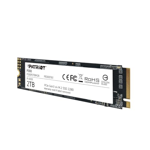 Image of Patriot P300 M.2 PCIe Gen 3 x4 2TB Low-Power Consumption SSD
