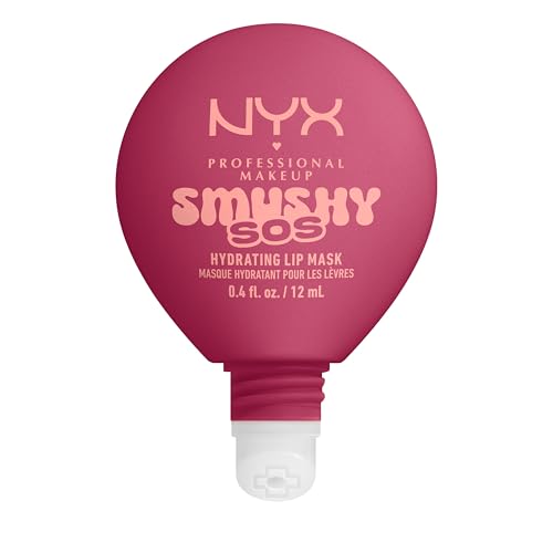 NYX Professional Makeup – Smushy SOS – Soin Lèvres Teinté 2-en-1: Baume Ultra-Glossy le jour & Masque Réparateur de nuit – Hydratation 12h – Parfumé - Rose Recharge
