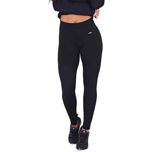 KIT 3 LEGGING COM RECORTE DRY FIT (Preto/Preto/Cinza)