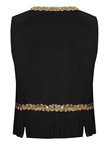 Big Girls Cowgirl Jacket Faux Suede Vest Sequins Tassel Waistcoat Rodeo Outfit4