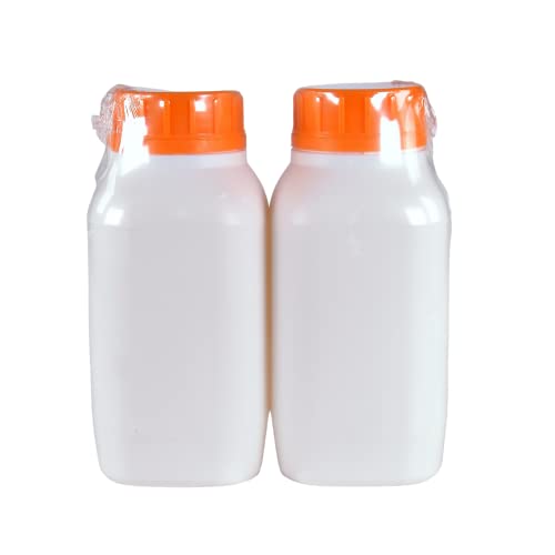 Botella de ensayo (1000 ml), cuello ancho, HDPE, antigoteo, para muestras, recipiente de almacenamiento, botella de viaje, 2 unidades Cover