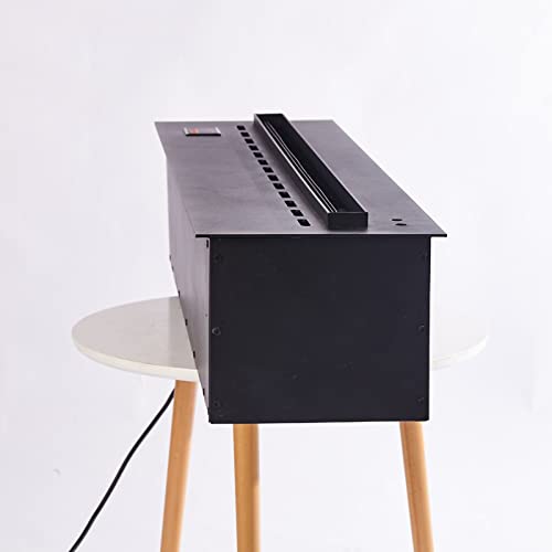 Fake flame fireplace Decorative fireplace 27.6" Recessed Electric Fireplace with Long Simulated Flame Remote Control and 3mm Ultra-thin Button Panel, 750-1500W Electric fireplace Light flame fireplace