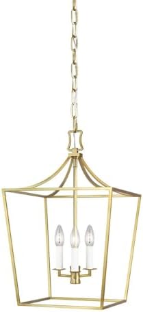 Feiss Generation Lighting-Southold by Chapman & Myers-Three Light Chandelier-13.5 Inch Wide by 20.75 Inch Tall-Burnished Brass