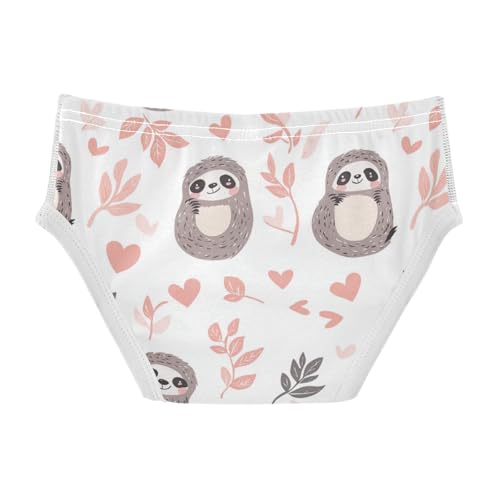 Wusikd Cartoon Sloth Boys' Underwear Cotton Pink Boys Briefs Soft Toddler Underwear 2T2