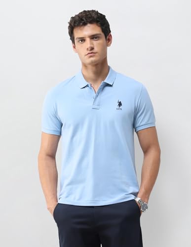 Image of U.s.Polo Association Men's Solid Slim fit Polo Shirt
