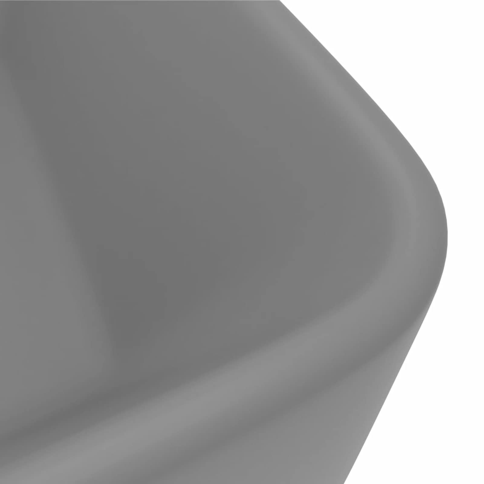 Lavabo de Lujo cerámica Gris Claro Mate 41x30x12 cm, Fregadero, Lavabo Baño, Lavamanos Baño, Lavatorio Casa De Banho, Mueble Lavabo sobre Encimera
