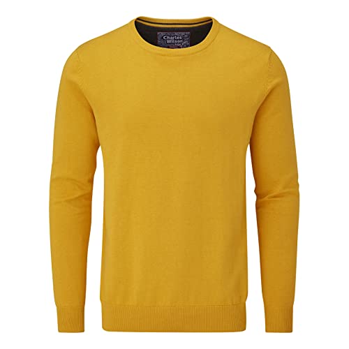 Charles Wilson Feinstrick Pullover mit Rundhalsausschnitt (L, Yellow...