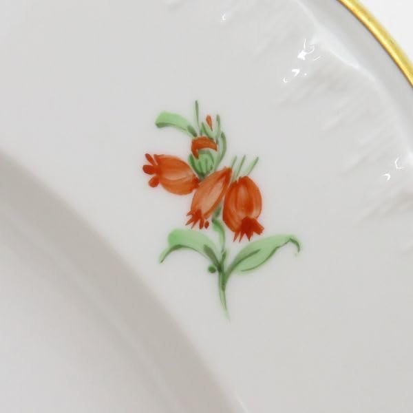 Amazon.co.jp: KPMベルリン プレート 花と蝶 4つ花 エンボス ロカイユ 