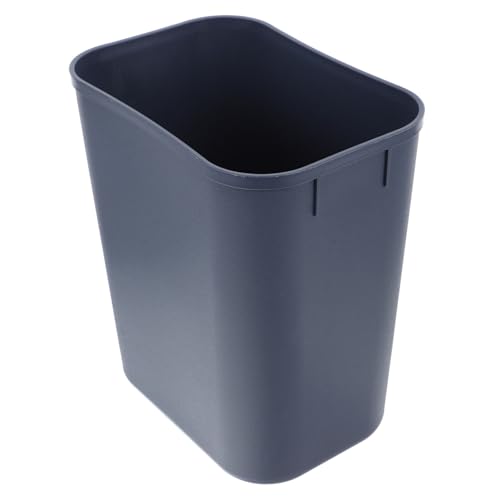 Caneca de basura rectangular pequeña gris de plástico miniatura 1