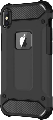 XIQI Kawaii Handyhülle Für IPhone X/XS 5,8 Zoll - Weiches Silikon Mit Lockigem Wellen-Rahmen, Stoßfest, Schwarz