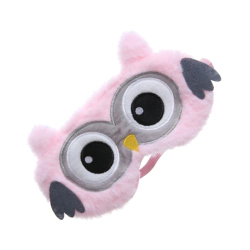 WEKAMOS 用カートゥーンフクロウモチーフ毛?遮光アイマスク 可能柔らか製快眠サポート 睡眠旅行用通気性良好アイカバー