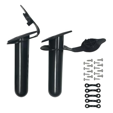 Kayak Rod Holder - Non-Locking Rod Prop with Twist-Locking Mount - Universal Size - Neon Green Cover