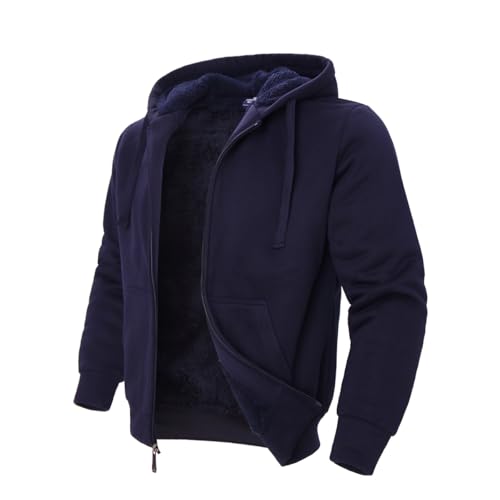 Image of TanBridge Plaid Flannel Hoodie Sherpa Fleece Lined Shirt Jacket Cotton Hoodies Zip Up Winter Warm Coat