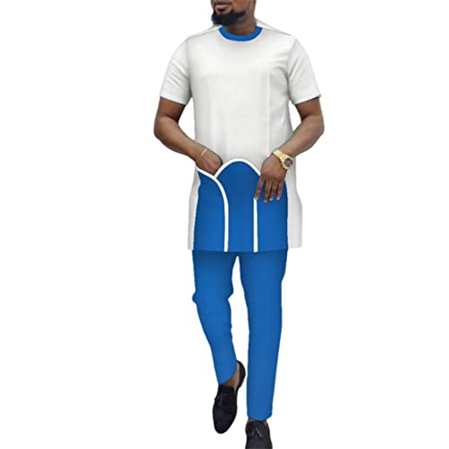 Ensemble de tenues africaines t-shirt patchwork et pantalon long décontracté taille L