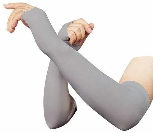 jusawesm Orvax Nylon Arm Sleeve For Men & Women (Free, Grey)-picture-10