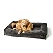 HUNTER Orthopädisches/Ergonomisches Hundebett MELUN, ergonomisches Hundebett mit Memoryschaum, druckentlastend und gelenkschonend, abnehmbarem Bezug, Farbe: anthrazit, Größe: M