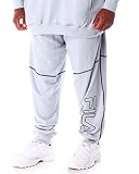 Fila Men's Big & Tall Indah French Terry Fleece Hoodie and Jogger Pants (5X Tall, Silver/Black (Jogg