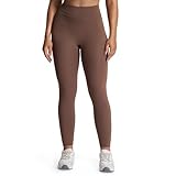 Aoxjox High Waisted Workout Leggings for Women Scrunch Tummy Control Luna Buttery Soft Gym Yoga Pants 26' (A Fudge Coffee, Small)