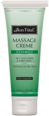 Bon Vital 'Naturale Massage Cr me, Crema profesional de terapia de masaje con ingredientes naturales para un masaje relajante y respetuoso con el