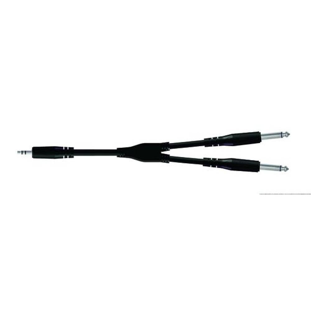 Bulk505Lu3 Mini Stereo Jack Y Adapter Cable,Black