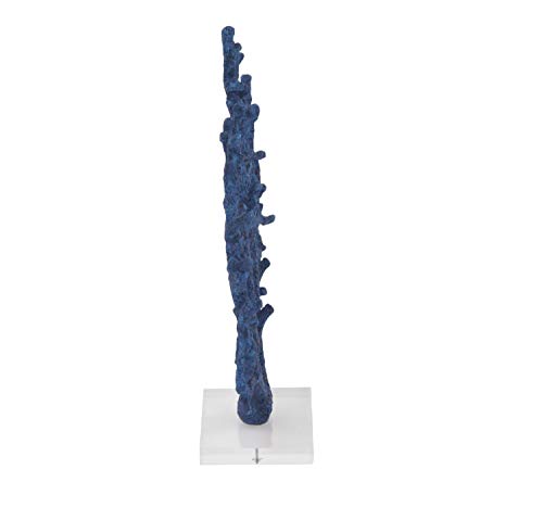 Escultura Decorativa Coral Azul Polystone 14x4x16 pulg miniatura 4