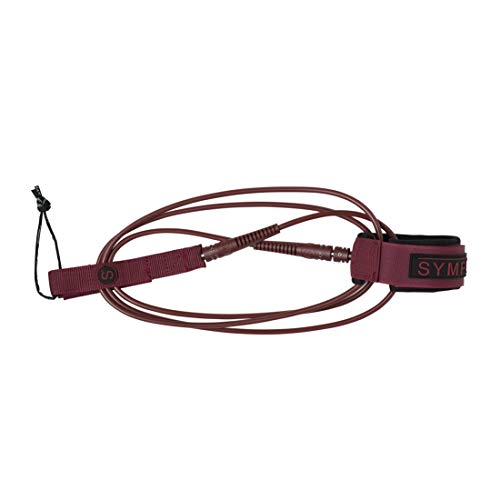 SYMPL Premium Surf Leash - Tonal Series Matte Cords - (Size 6ft. - 9ft.) - [Maroon] (6, Pro) - Thumbnail 4