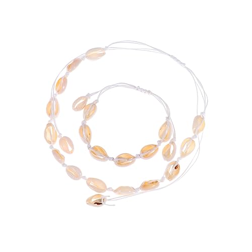 Bracelet de perles de coquillage fait main blanc idée cadeau anniversaire
