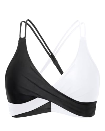 Image of Holipick Twist Front Bikini Tops for Women - Push Up Bathing Suit Top Padded Swimsuit Top