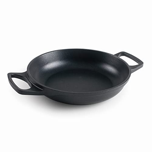 LACOR - 25161 - Paellera Mini de Aluminio Fundido 100% libre PFOA, Antiadherente Bicapa, Apto para Inducción, Ø 20 x 4,5cm, Negro