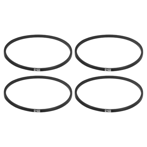 uxcell 4Pcs 3L250 Classic Wrapped Rubber V-Belt, 25"(635mm) Outside Circumference, 3L Profile V Belt 3/8" Width 7/32" Height