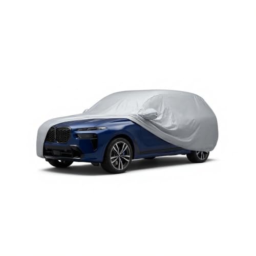Image of myTVS 100% Waterproof Car Body Cover for BMW X7 - Custom-Fit, Double-Layer, UV & Dust Proof, Mirror Pockets & Elastic Clip Lock (CSK 12)
