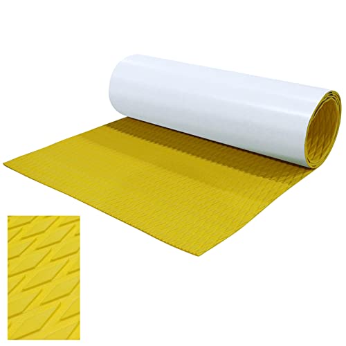 DIY Universal Non-Slip Traction Pad with Adhesive – 47.2″x11.8″ Soft EVA Foam Decking Sheet for Surfboard, Boat, SUP Paddle Board, Kayak, Golf Cart, RV Flooring, Steps