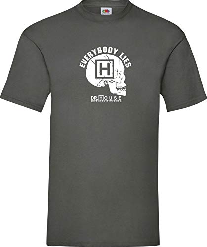 Dr House Kult Schädel Sull Everybody Lies T-Shirt S-XXL, Grau, L für 14,90 EUR bei amazon.de Bild: Dr House Kult Schädel Sull Everybody Lies T-Shirt S-XXL, Grau, L für 14,90 EUR bei amazon.de