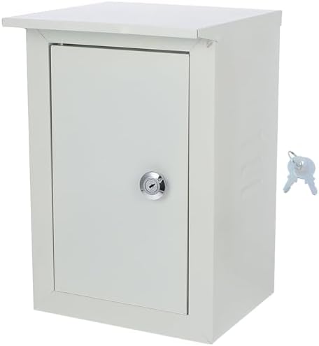 HOLIDYOYO Metal Elektrik Muhafazası: Dış Mekan Endüstriyel/Ticari Elektrik Tesisatları için Kilitlenebilir Kapaklı, Duvara Monte Edilebilir, Hava Koşullarına Dayanıklı Bağlantı Kutusu - Görsel 1