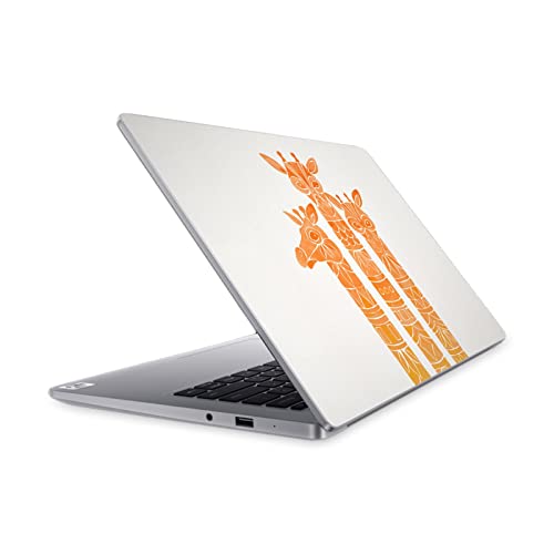 Autocollant Mi Notebook 14 (2020) Cat Coquillette Orange Ombre Giraffes